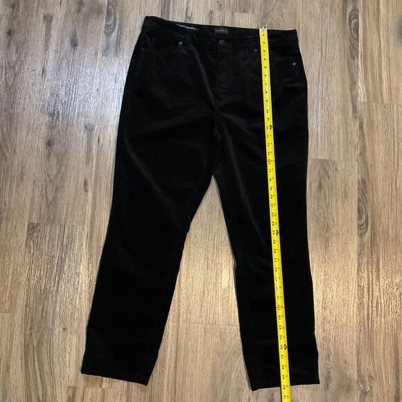Talbots Corduroy Straight Leg Pants Black Size 16P Petite High Rise Stretch - Picture 7 of 7